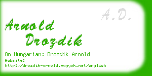 arnold drozdik business card